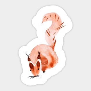 Watercolor squirrel Sticker